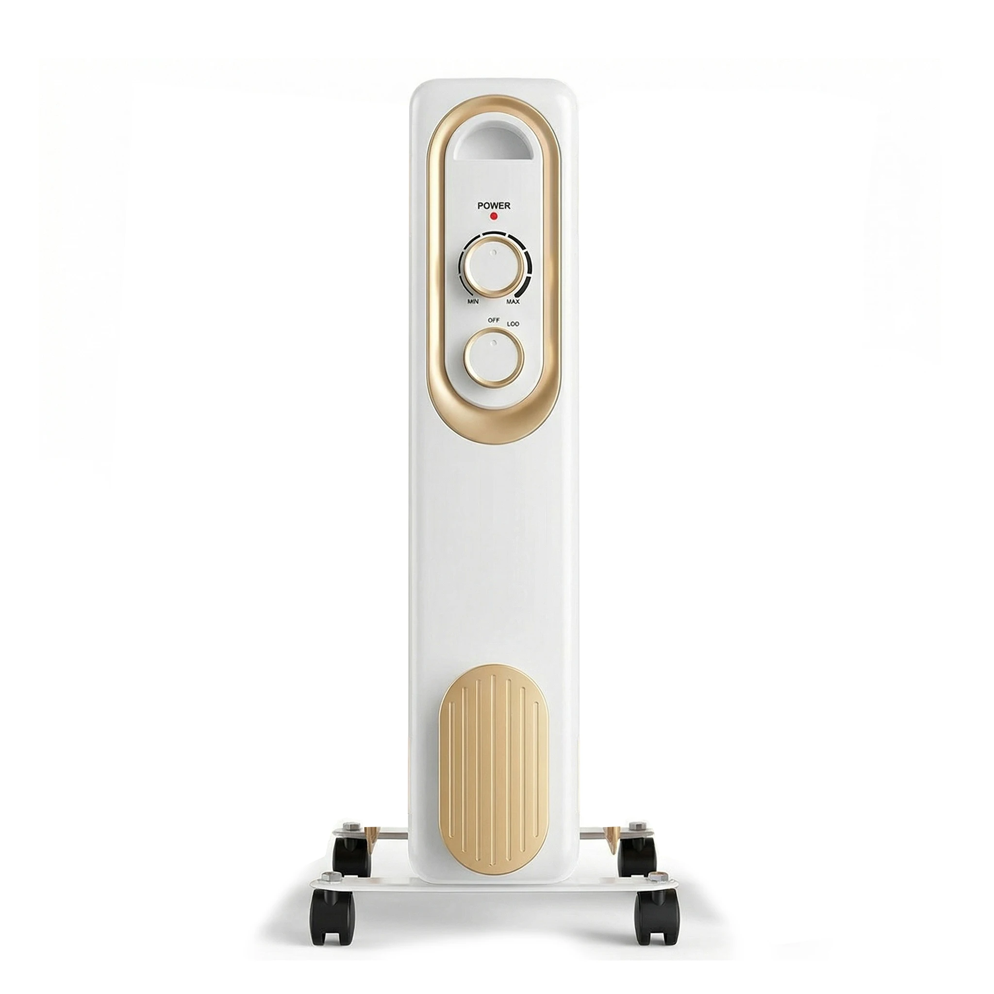 MCQ 1500W Oil Filled Radiator Space Heater Indoor 3 Power Modes Whisper Quiet Portable Heater Tip-over Overheat Protection 4 Casters