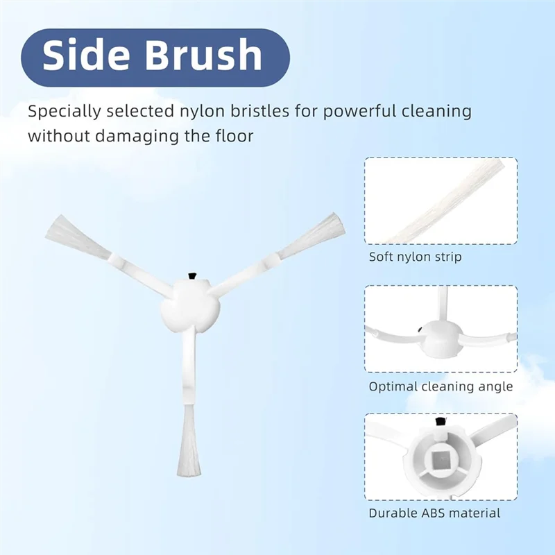 -ABPO لـ Dreame Bot D10 Plus، Z10 Pro، L10 Plus ملحقات مكنسة الروبوت فرشاة جانبية رئيسية ممسحة فلتر Hepa