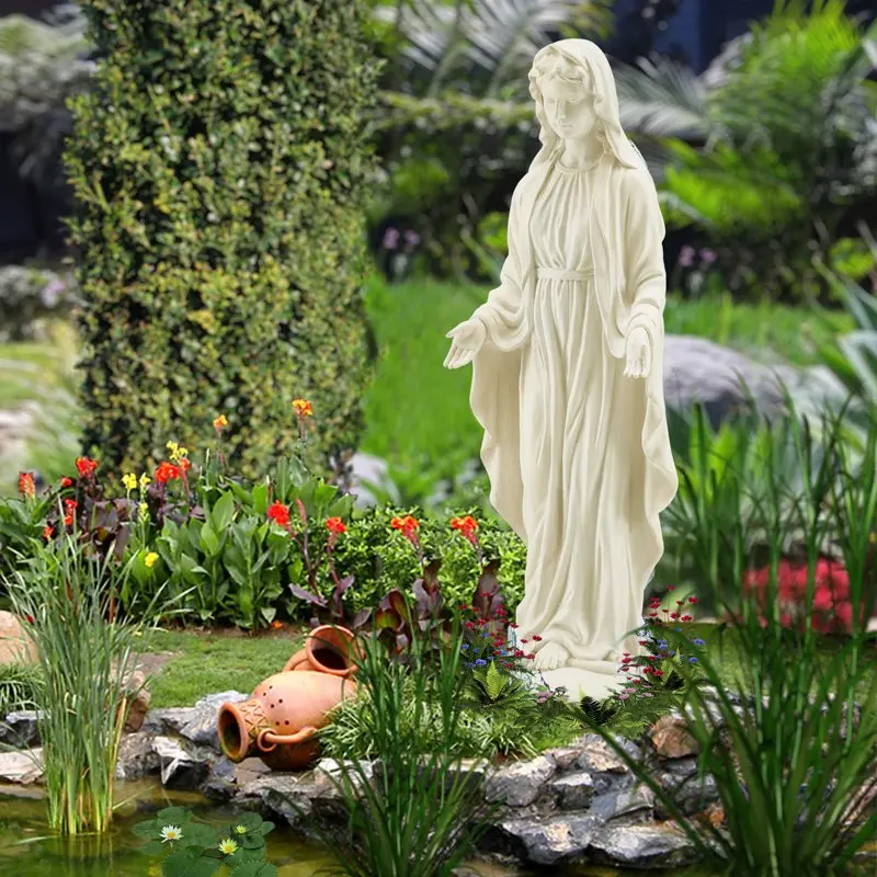 

29.5 Inch Blessed Mother Garden Statue - Religious & Spiritual, Weather-Resistant Outdoor Decor for Garden, Lawn & Patio