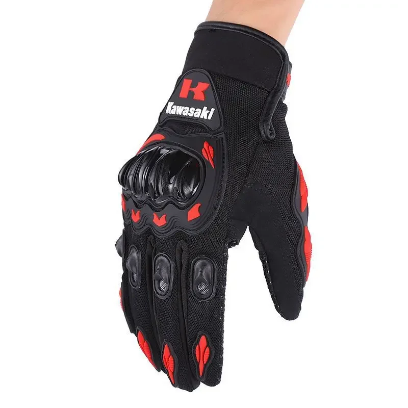 Kawasaki off-road gloves, all finger bicycle breathable gloves, motorcycle anti fall knight gloves, outdoor