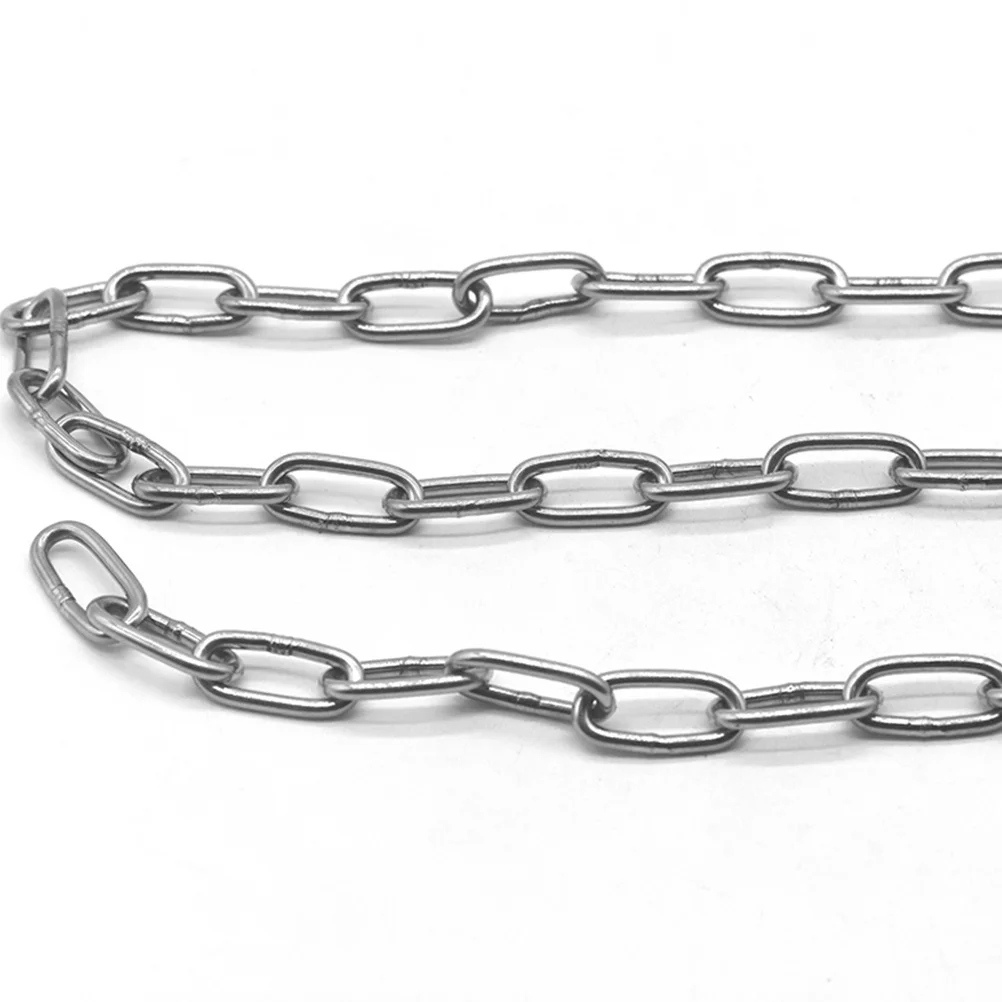 

1Pcs 4 Meter Stainless Steel Chain Premium Dog Pulling Chain for Outdoor Exploration Travel Car Safety Industrial Use