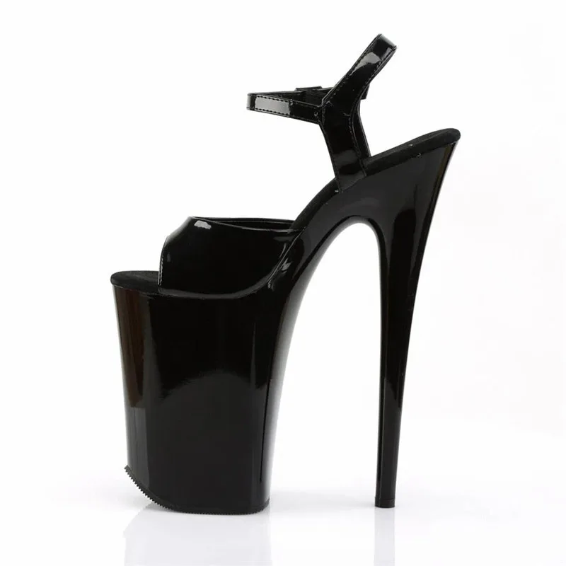 Gothic Rivet Cross dressing 26cm High Heels sandals platform 10inch Stiletto Heels Exotic open toe Stripper shoes pole dancing