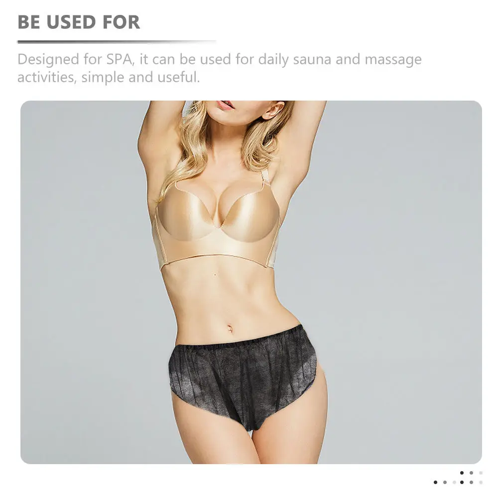 

12 шт. Толстые одноразовые трусики из нетканого материала, удобные треугольные трусы для спа и сауны, дышащие, приятные для кожи, женские