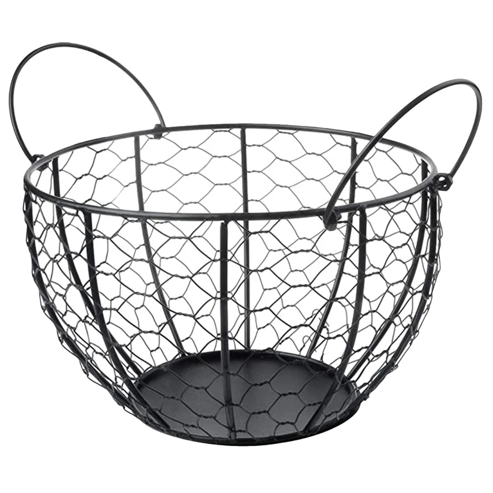 

Iron Fruit Basket Kitchen Storage Basket Compact Design Egg Container Multipurpose Ventilated Fruit Vegetable Snack Holder