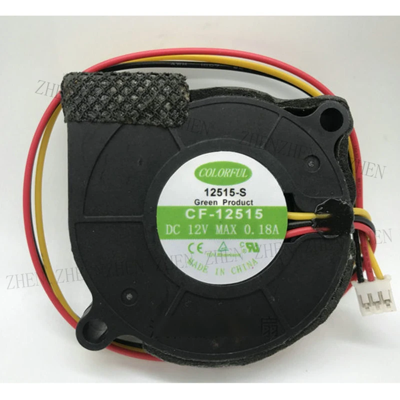 S New for COLORFUL CF-12515 DC12V 0.18A 3pin Bearing Cooling Fan#QW