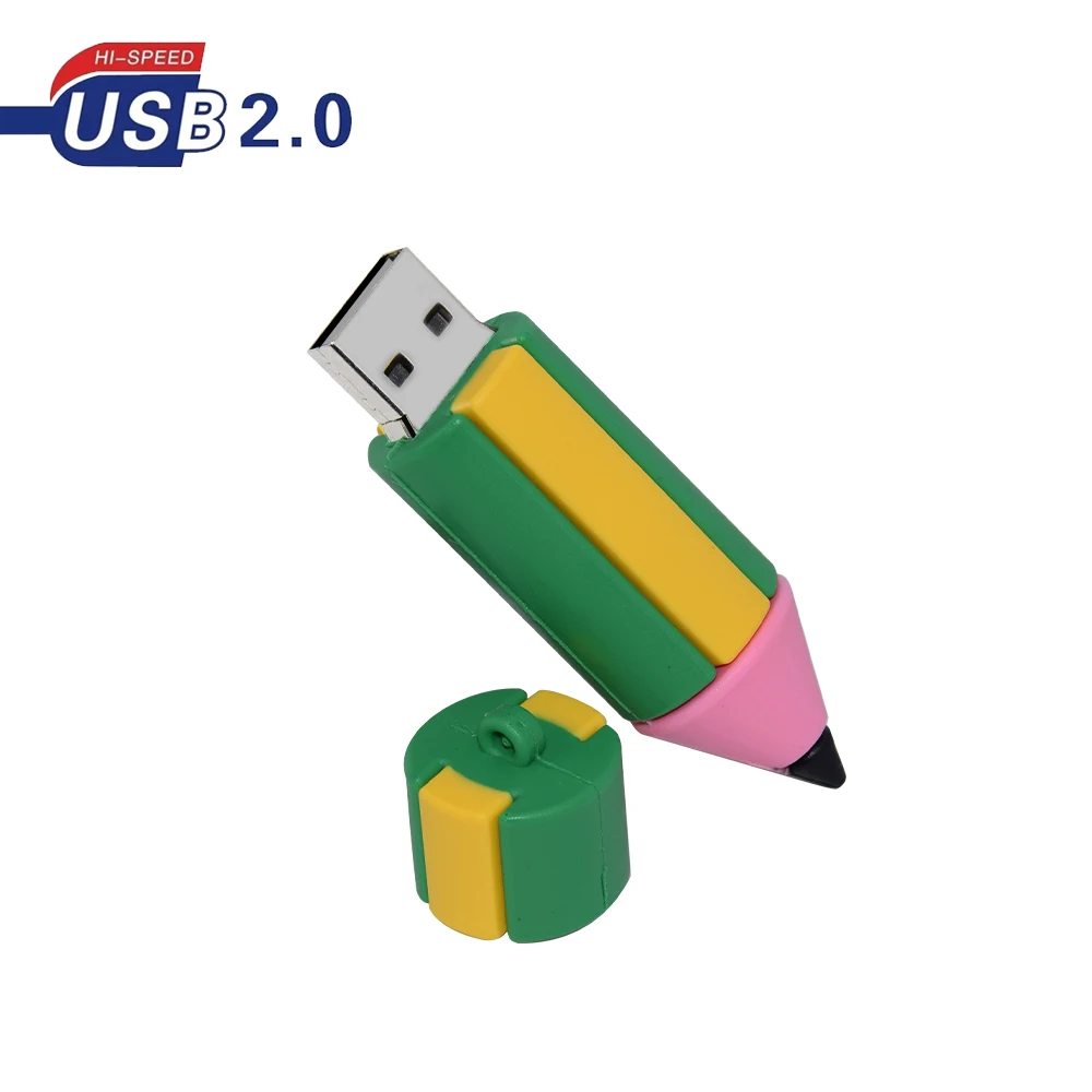 Милый мультяшный силиконовый USB флэш-накопитель 4 ГБ 8 ГБ 16 ГБ флэш-накопитель 64 ГБ 32 ГБ карта памяти флэш-накопитель 128 ГБ для ПК