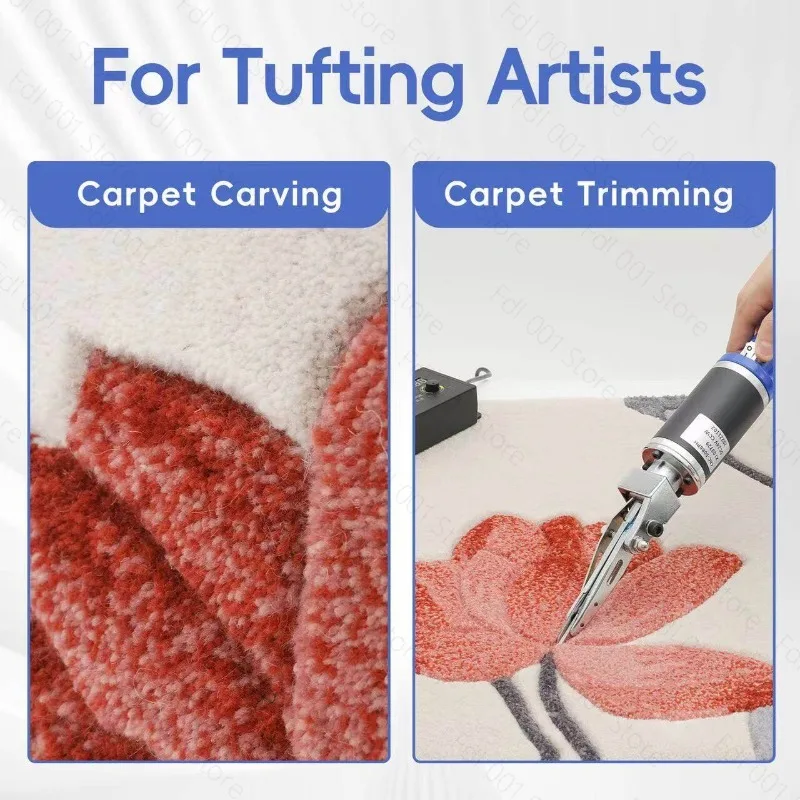 Blue Electric Carpet Carving Scissors Tufting scissor Engraving Trimming Scissors Rechargeable Rug Scissors For Tufting Tool