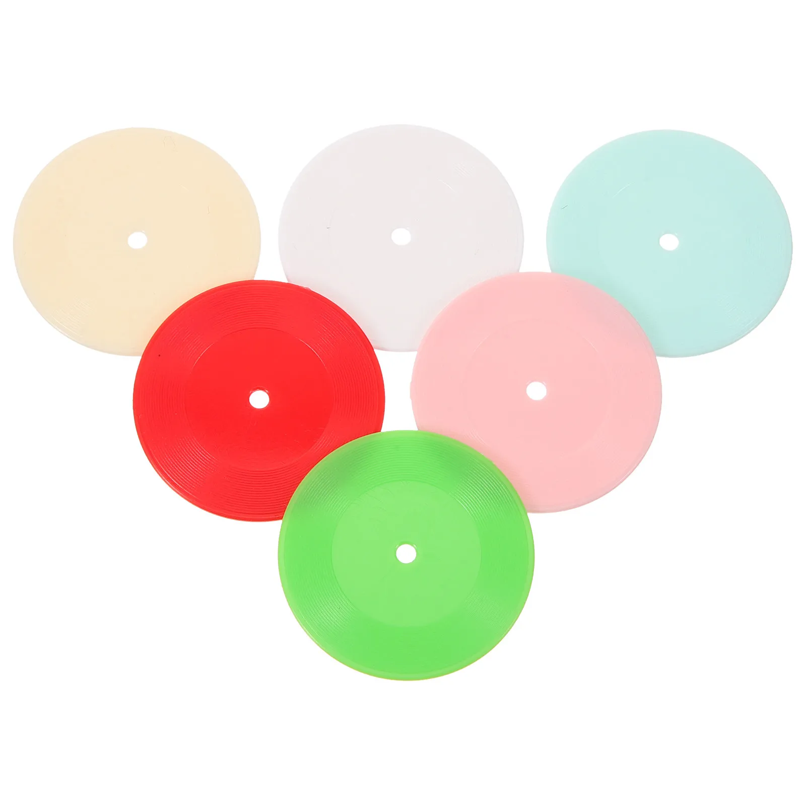 

Набор из 6 очаровательных миниатюрных пластиковых виниловых пластинок для декора, износостойкий реквизит для миниатюрных домиков и ландшафтных сцен