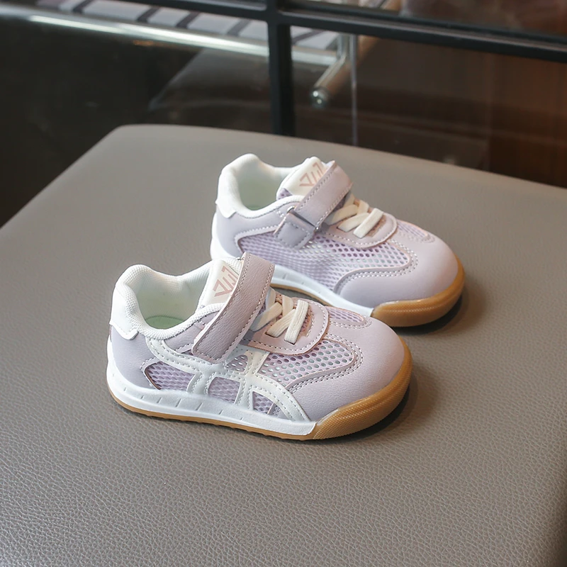 Spring Summer Children's Mesh Breathable Casual Non-slip Sports Shoes 2026 New Girls Soft Sole Comfortable Daily Sports Shoes