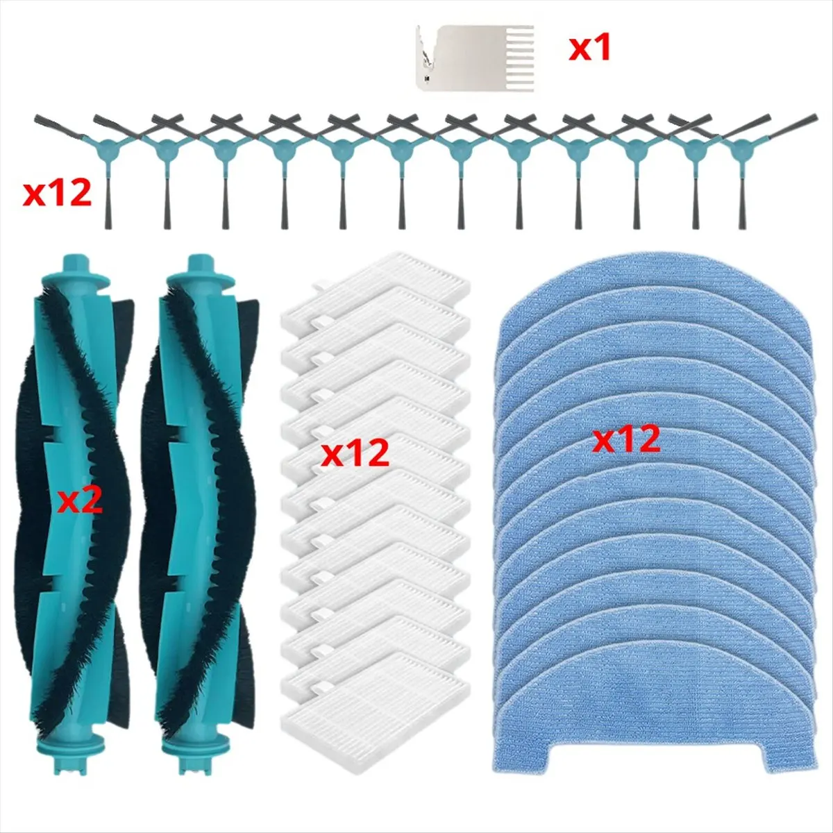 2026 Trend For E10,E20 Plus / Trouver E10,E20 / D10,T10 Lite Roller Brush Side Brush Filter Mop Pad