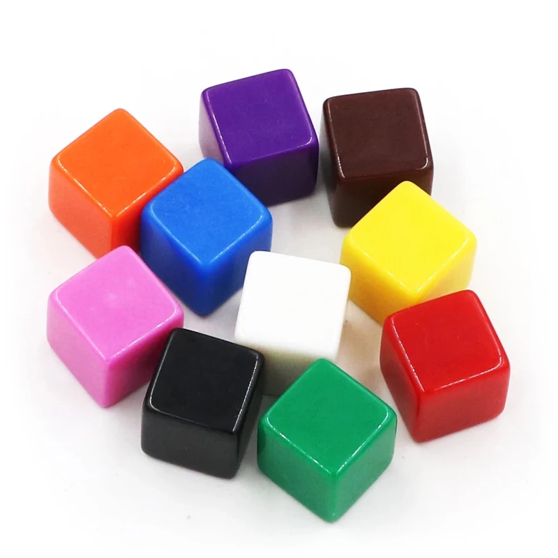 Cubes de comptage de dés vierges pour enfants, ressources d'apprentissage des mathématiques, jouets pour enfants, irritation, chambre, fournitures fuchsia, Montessori, 16mm, 36 pièces, 24 pièces