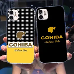 Cuba COHIBA Smart Phone Case for iPhone 14 13 12 11 XS X 8 7 6 Plus Mini Pro Max SE 2022 Clear Phone Cover Funda