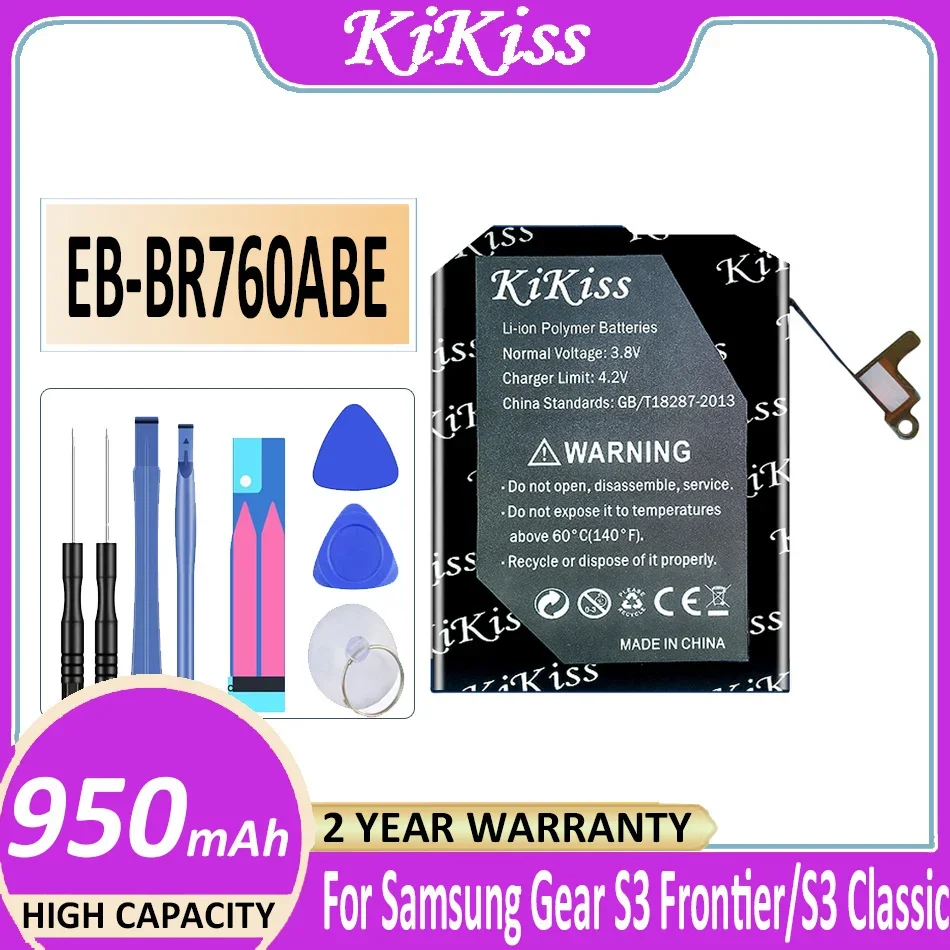 KiKiss Powerful Battery EB-BR760ABE 950mAh For Samsung Gear S3 Frontier/Classic EB-BR760A SM-R760 SM-R770 SM-R765 SM-R765S