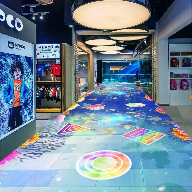 All-In-One Interactive Floor Projection Projector Game Customizable 3-8 Minute Games Multiple Players Indoor/Outdoor Use JC