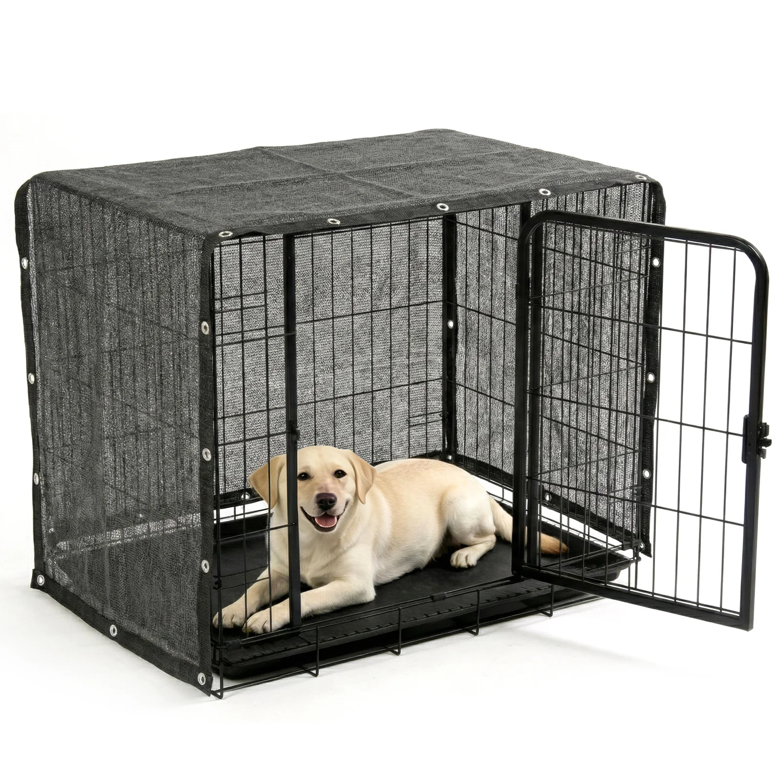 

ShadeMart 90% Black Shade Cloth - Outdoor Sunblock Tarp with Upgraded Grommets & Zip Ties, Garden Carport Chicken Coop Dog