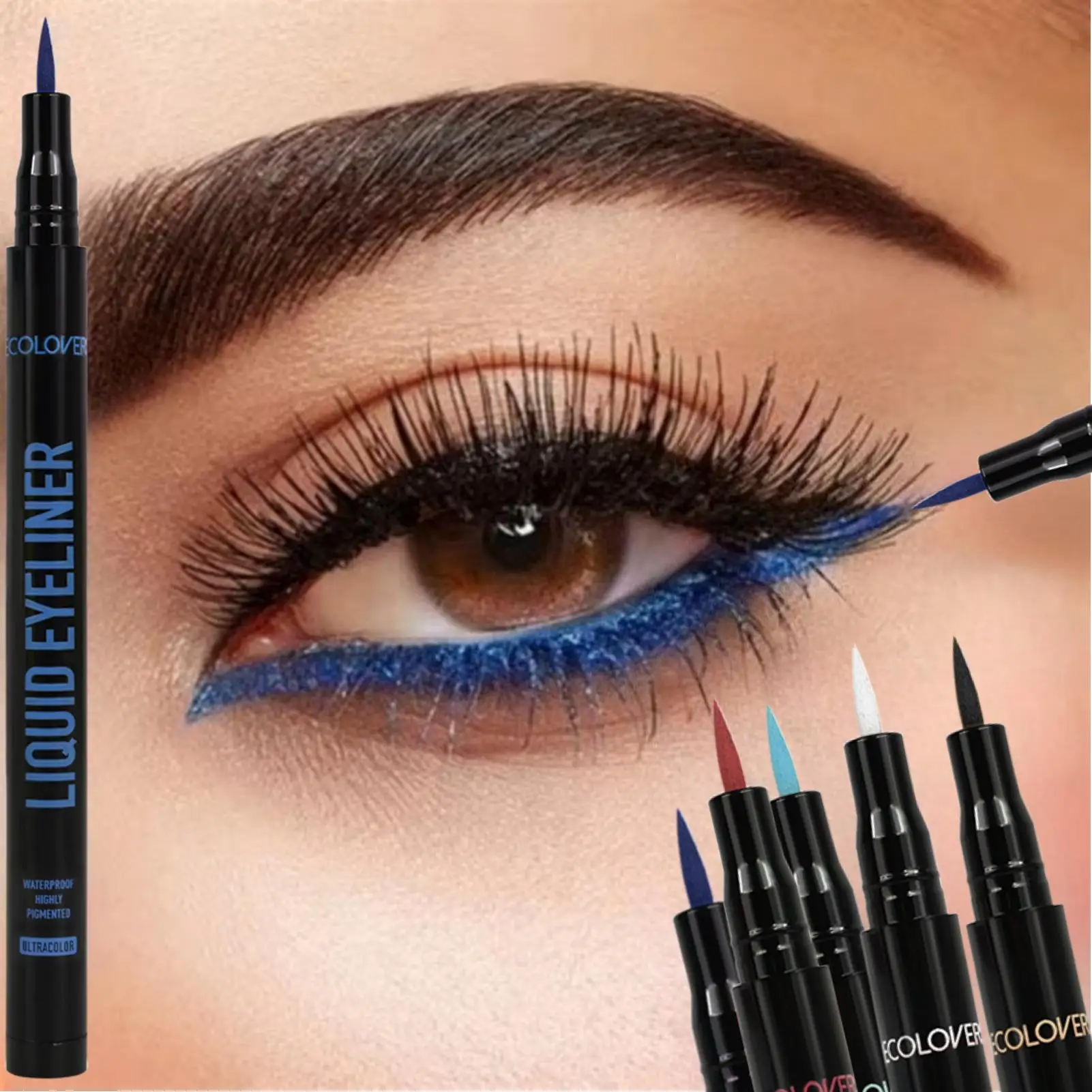 1PC 방수 매트 리퀴드 아이라이너 펜슬 - 쉽게 바르고, 오래 지속되며, 스모키 룩, 볼드 아이 룩 |   매트 피니시 라이너