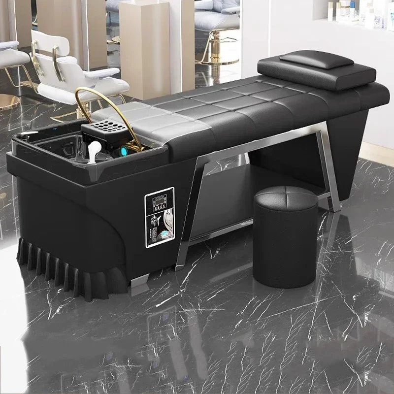 

Head Spa Bed Shampo Chairs Luxury Lounge Comfort Massage Hair Wash Bed Ergonomics Water Therapy Lavacabezas Salon Furniture