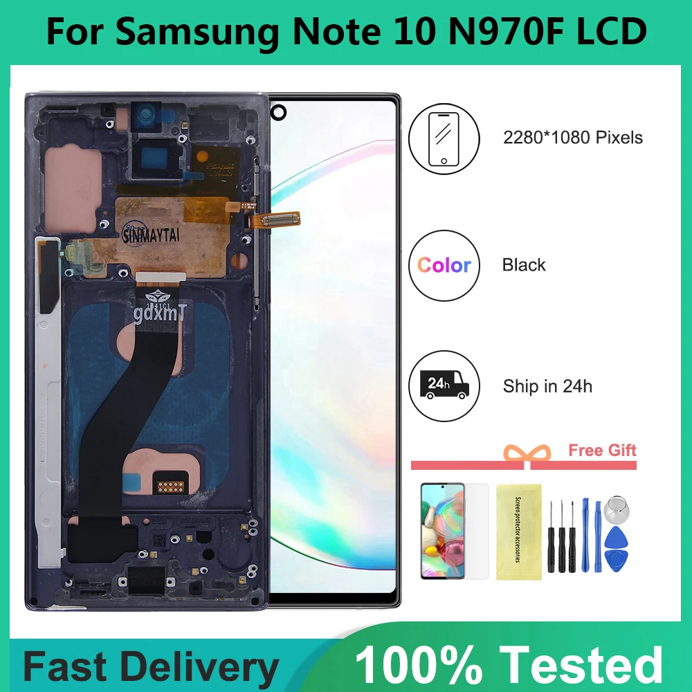 For Samsung Note 10 LCD Display Touch Screen Digitizer Assembly For Samsung Note 10 N970 SM-N970F SM-N9700 Display Replace Parts