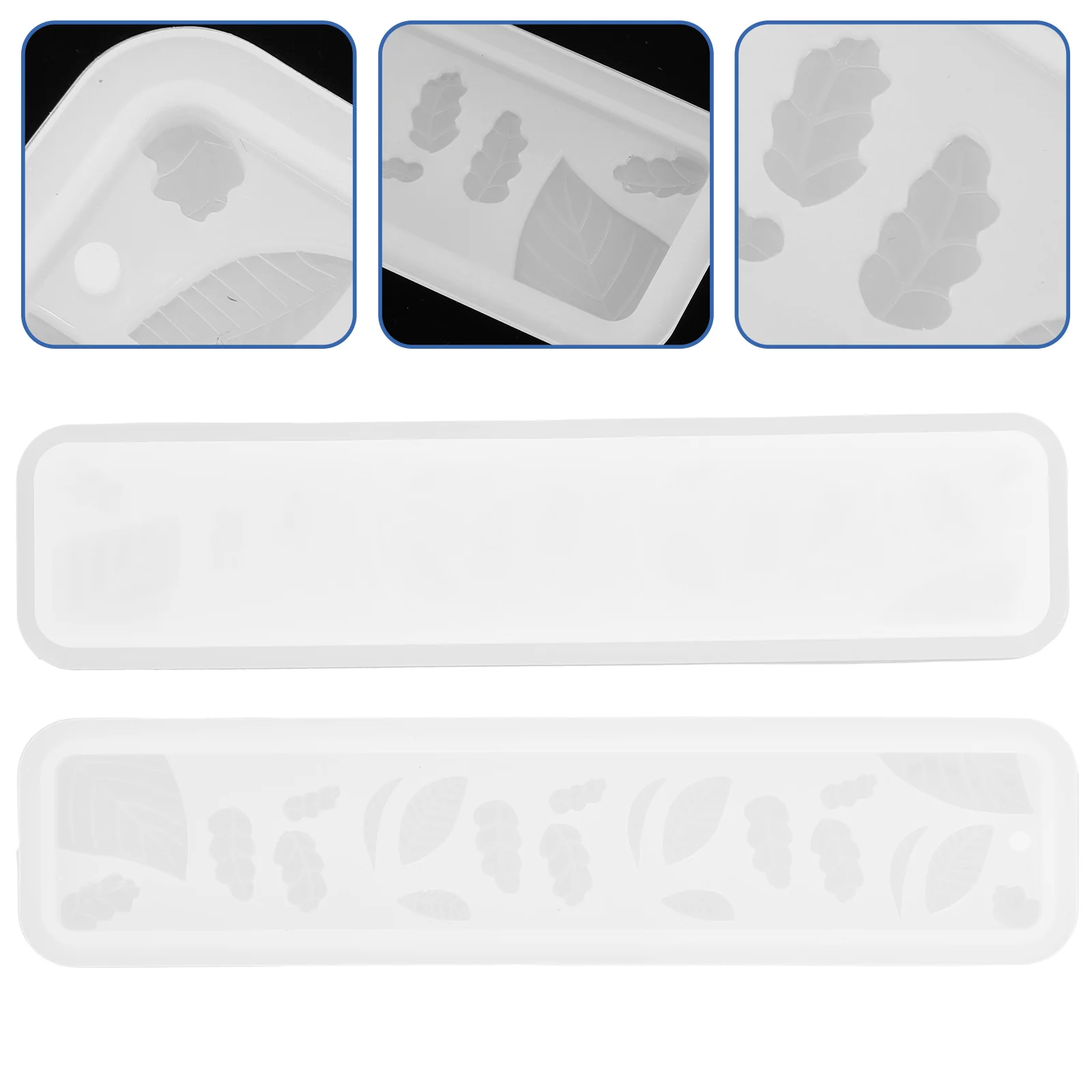 

2pcs Silicone Bookmark Mold Rectangle Diy Resin Casting Molds Reusable Blank Making Tools For Handmade Book Markers With