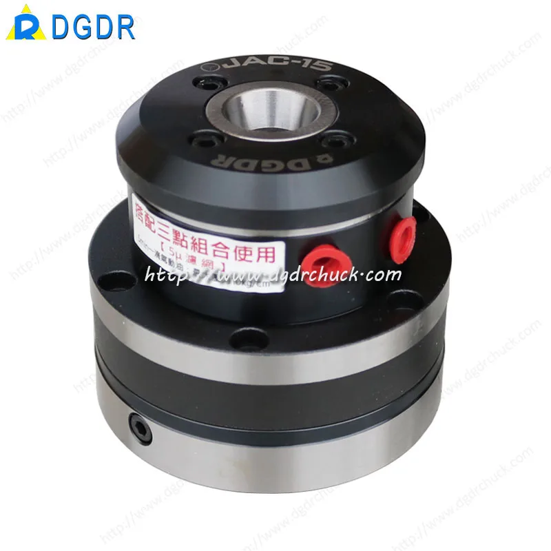 JAC-15 MINI Cylinder-Integrated Air Collet Chuck for grinding machine robot feeding material air clamping tools