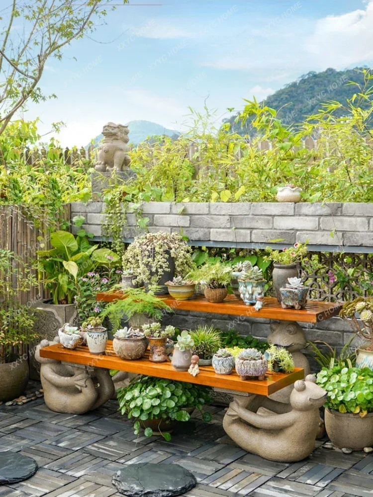 Rak Baskom Scindapsus Rak Penyimpanan Pergola Halaman Rak Penyimpanan Tata Letak Taman Teras