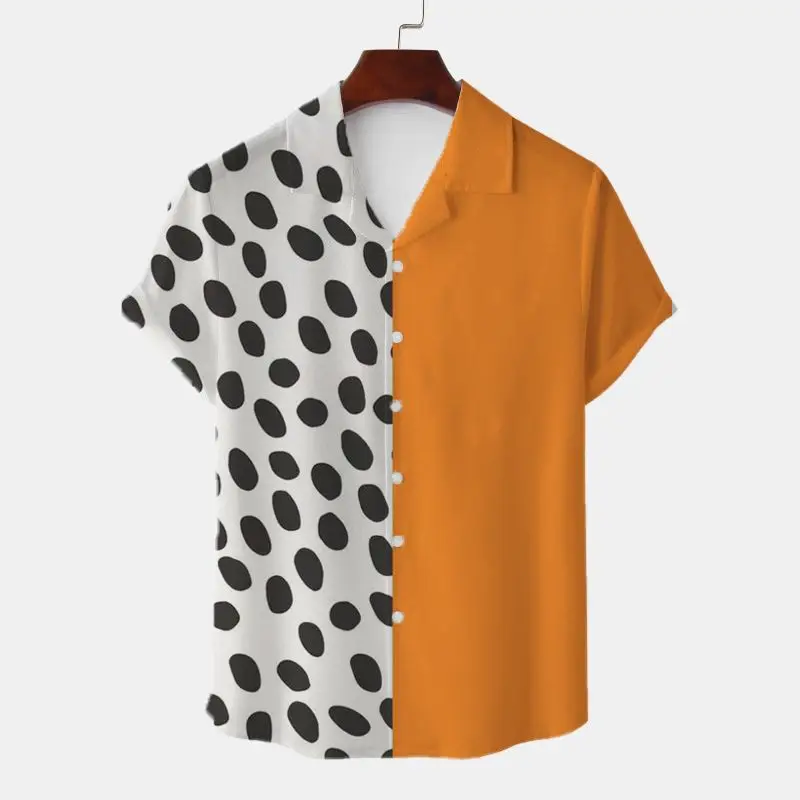 

Hawaiian Short Sleeve Shirt Printed in Balls, Beach Lapela, Large Size, Casual Blouse, Nova, 2024