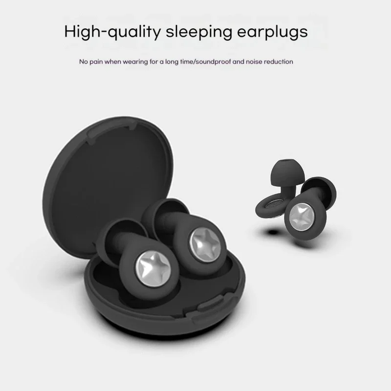 Silicone Earplugs for Swimming Sleep Noise Reduction Soundproof Reduce Disturbances Soft Sponge Sleeping Earplugs Ear Protector