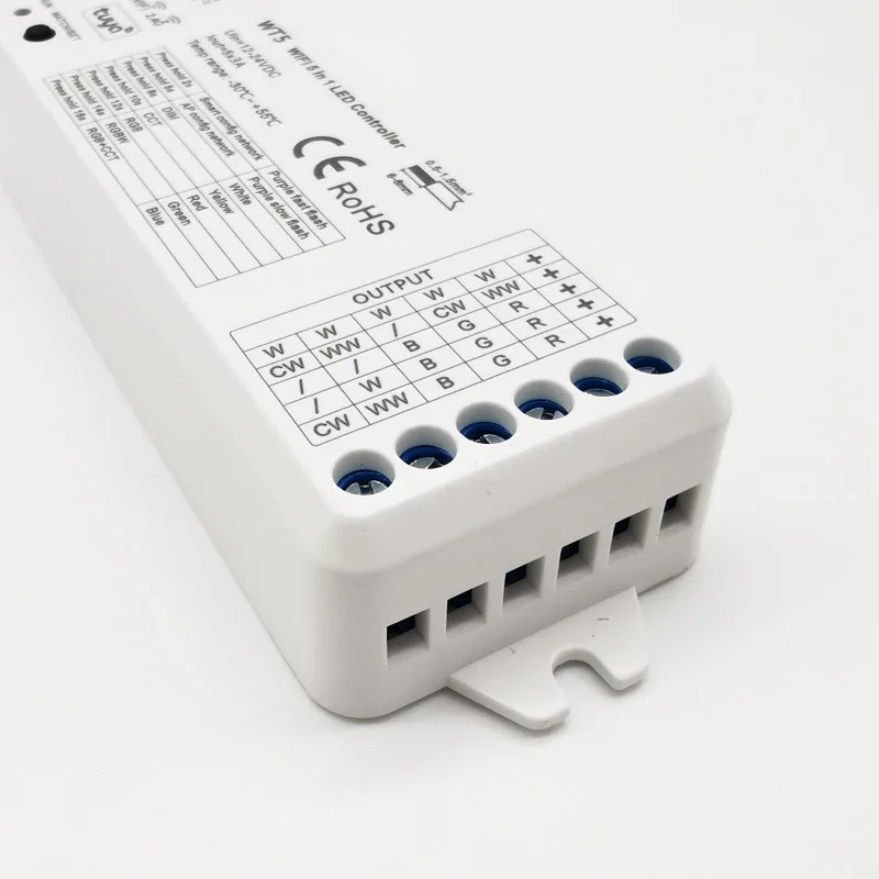 Imagem -02 - Tuya-universal Led Light Dimmer Controller 5in Wi-fi Wt5 Dc1224v Zone 2.4g Controle Remoto rf Rgb Rgbw