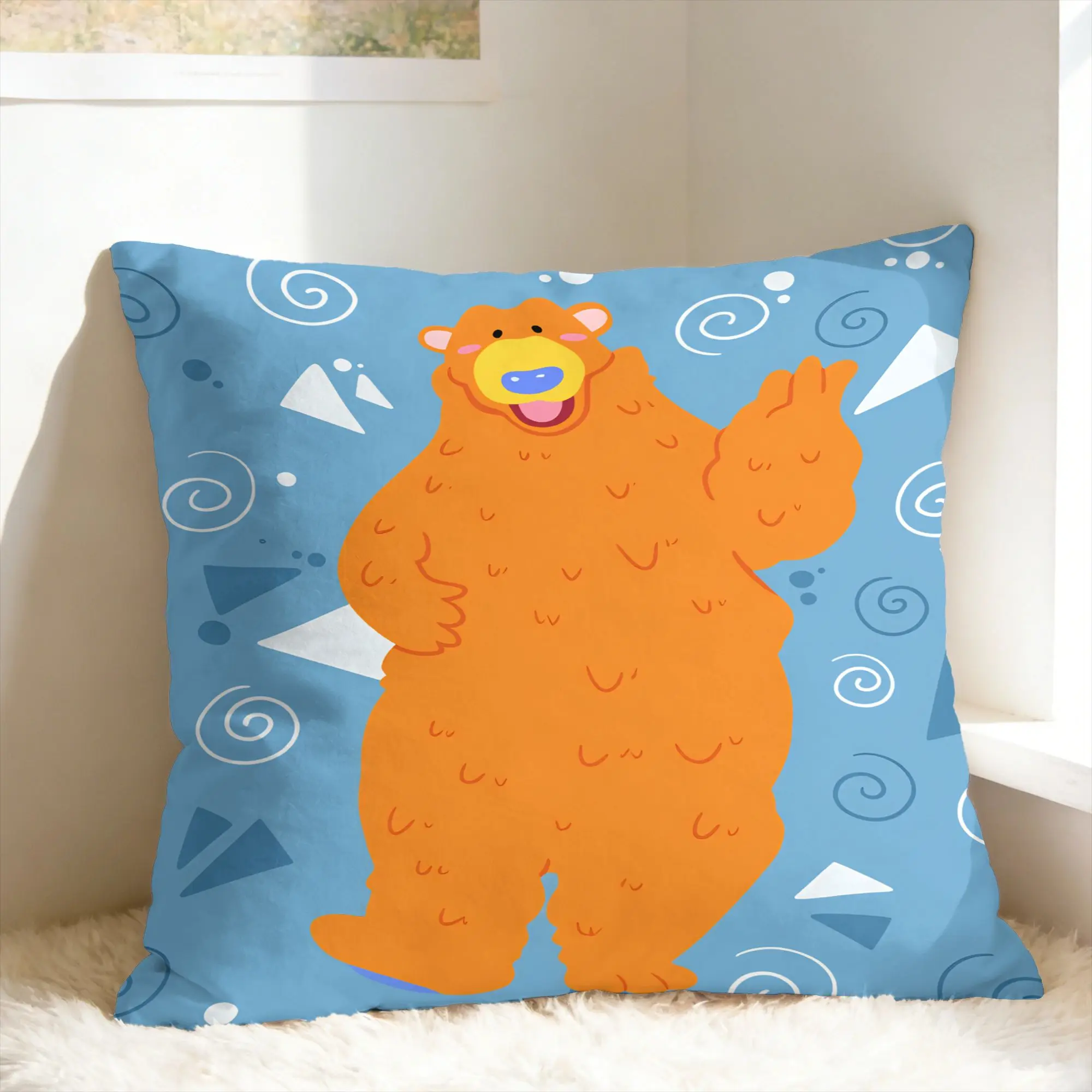 Tutter- B-Bear In The Big Blue House Pillowcases  Novelty Pillow Case For Sofa Home Decoration Comfy Pillow Cover