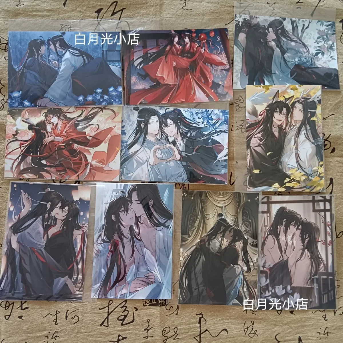 

‌genuine Mo Dao Zu Shi Wei Wu Xian Lan Wang Ji Cosplay Anime figure small card Collection Accessories ornament Halloween Gift