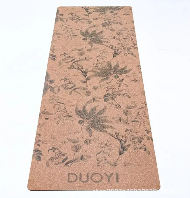 Natural Rubber Yoga Mat Cork Wholesale Custom Organic Cork Rubber Thick Yoga Mat Eco Friendly Yoga Matte