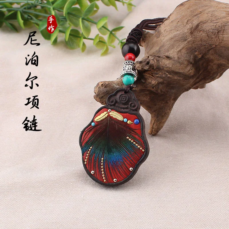 

DIY accessories Live Supply Ethnic Style Nepalese Ebony Sweater Chain Cotton and Linen Accessories Versatile Men's and Women's E