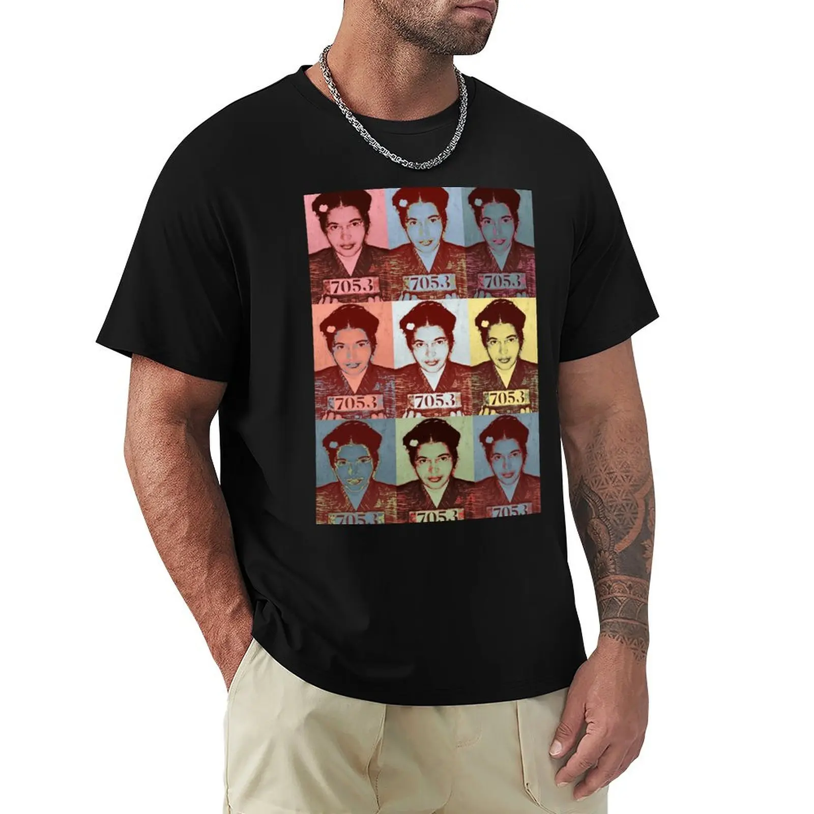 Rosa Parks Mugshot T-Shirt Classic Graphic Short Sleeve Top