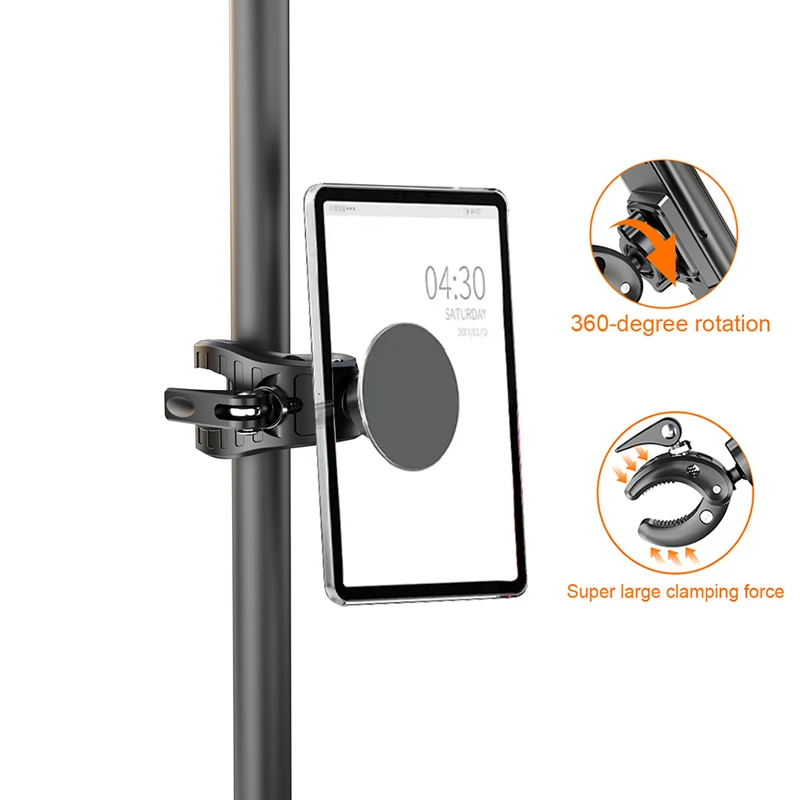 OUTMIX Magnetic Tablet Stand Music Live Show Holder Phone Holder 360 Degree Rotating Universal Microphone Supporting Stand