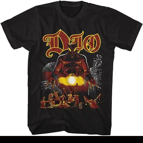 DIO Rock Band، فرقة الروك المعدنية الثقيلة، الرذاذ المباشر الرقمي الأمريكي القديم، تي شيرت كلاسيكي أوروبي وأمريكي بأكمام قصيرة #2