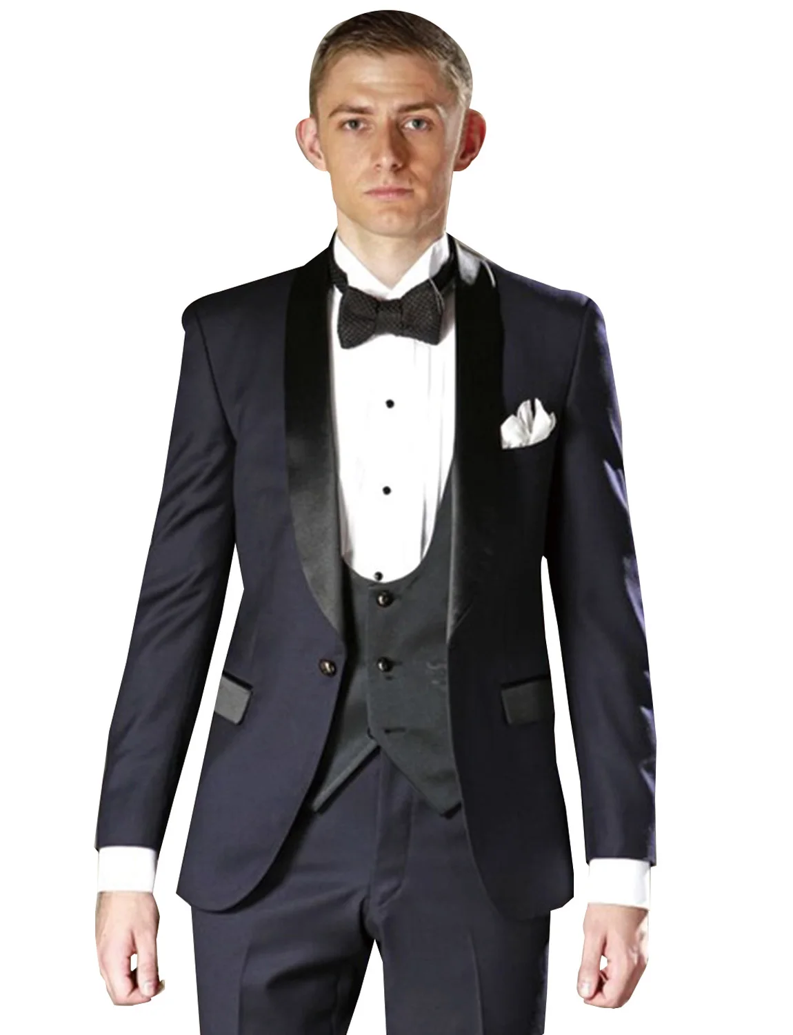 

Men's Suit Shawl Lapel One Button Jacket Vest and Pants