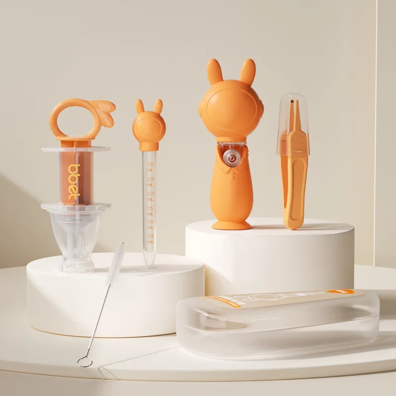 

Silicone Nasal Aspirator with Box Set Medicine Dispenser for Baby Anti-back Flow Nose Sucker Baby Suction Pump Nose Cleaner