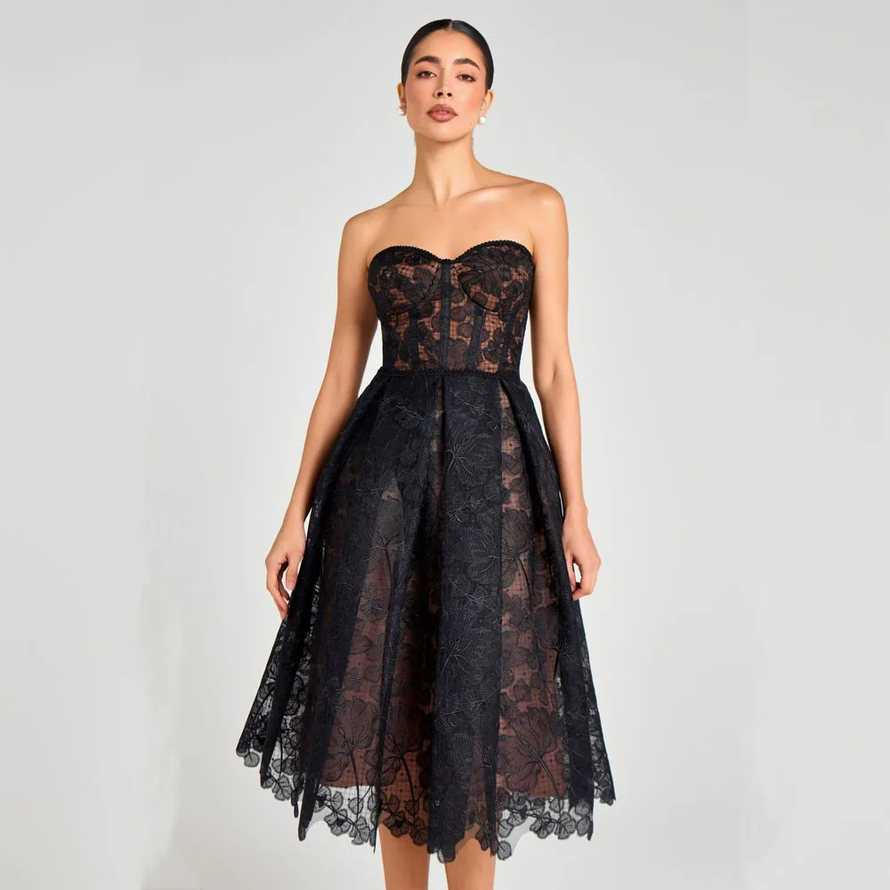 Elegant Short Party Dress Vacation Style Evening Outfit Chic Mini Length Feminine Summer Holiday Cocktail Celebration Wear