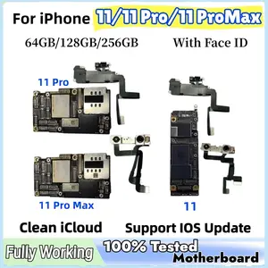 Bilashmart 100% Working Motherboard iPhone 11 Pro Max Unlocked with/NO Face ID Mainboard Support iOS Update Cleaned iCloud Logic Board