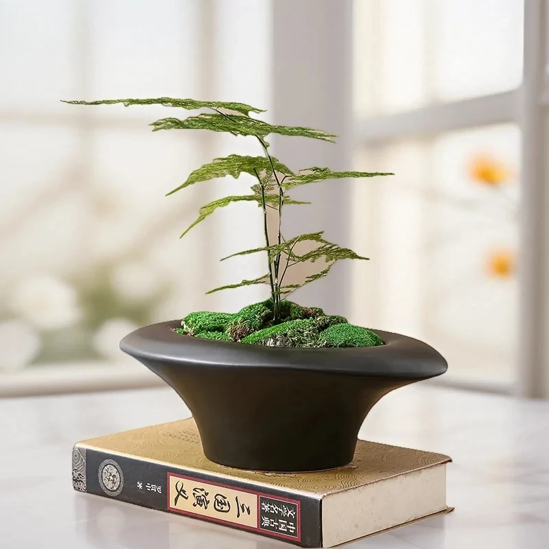 Minimalist Elliptical Ceramic Vase Plant Pots Table Decoration Flower Arrangement Creativity Floral Vases Room Aesthetic Decor