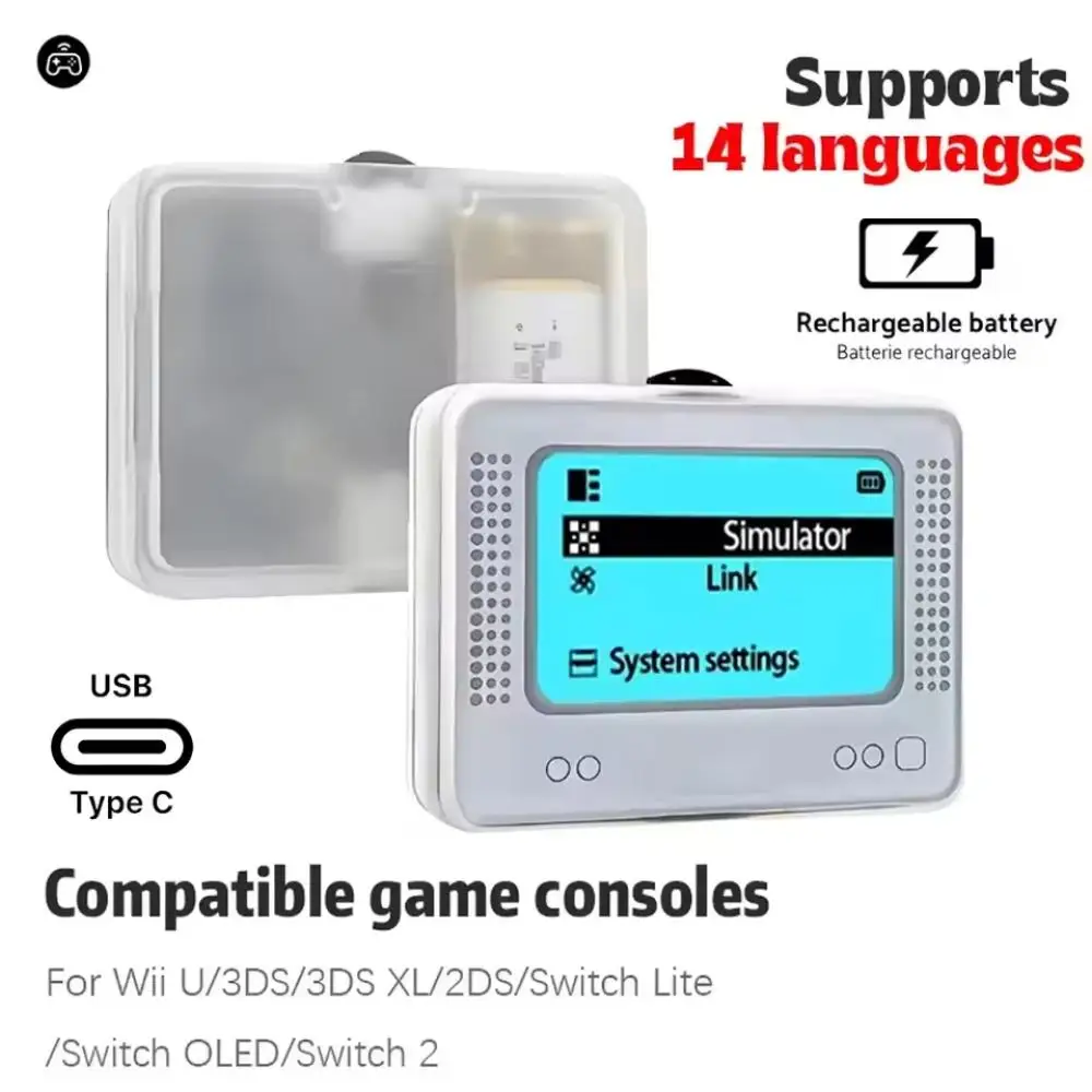 Chargeable NFC Intelligent Simulator Emulator Universal NFC Writer For Switch Series WiiU 3DS Game Accessory