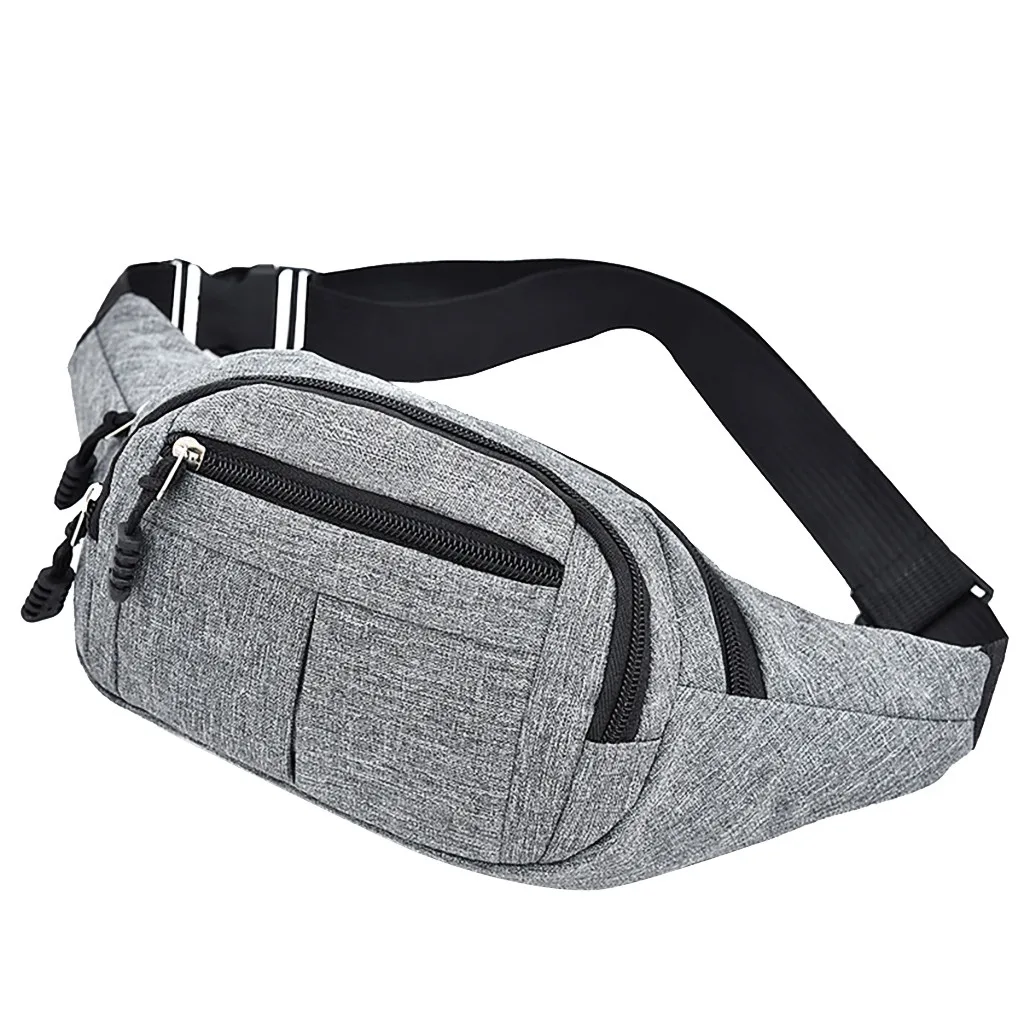 Men's Breast Package Waterproof Outdoor Sports Bag Canvas Pouch Korean-style Waist Bag Fanny Pouch Crossbody Male Sports Bag