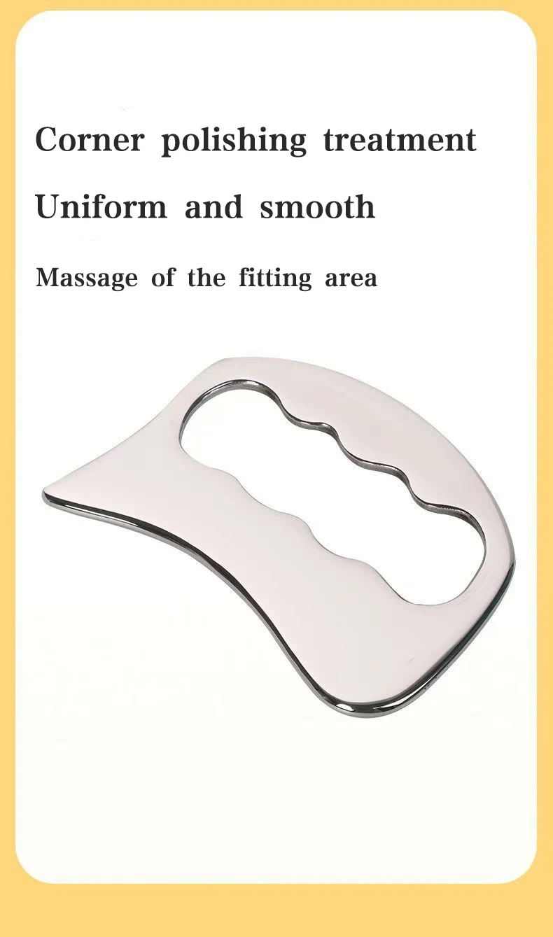 Quadratisches Faszienmesser, Edelstahl Gua Sha Brett, Spezialwerkzeug für Sport und Fitness, Sehnen-Therapie, Gua Sha Platte – Detail 5