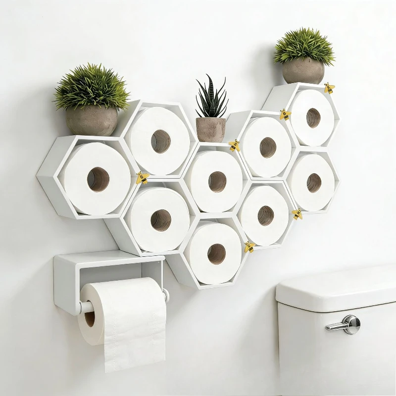 

Wooden wall-mounted, tissue rack, wall decoration rack