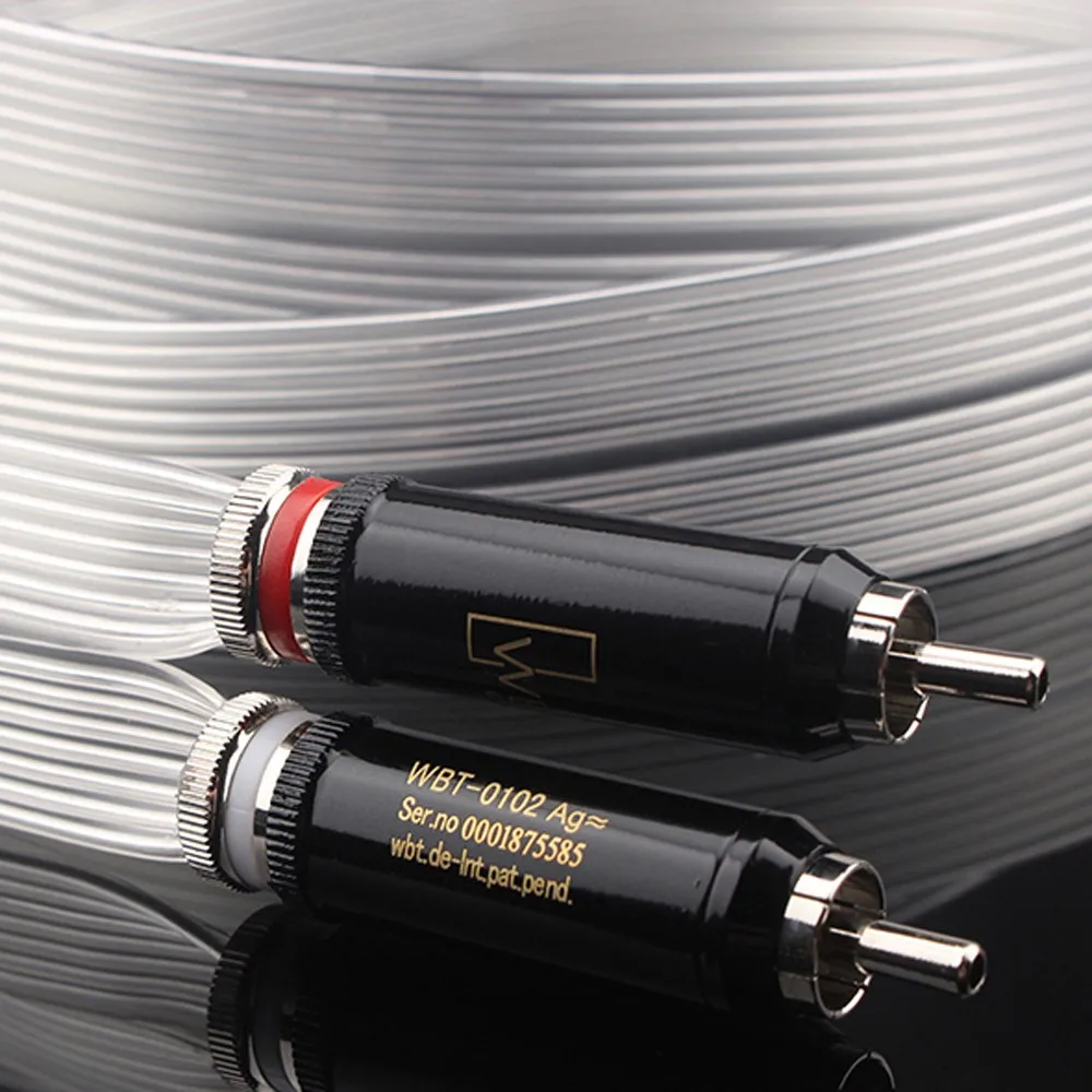 Nordost audiophile hifi 7N OCC posrebrzany kabel audio kabel sygnałowy 2rca-2rca kabel RCA 2 wersje wtyczek