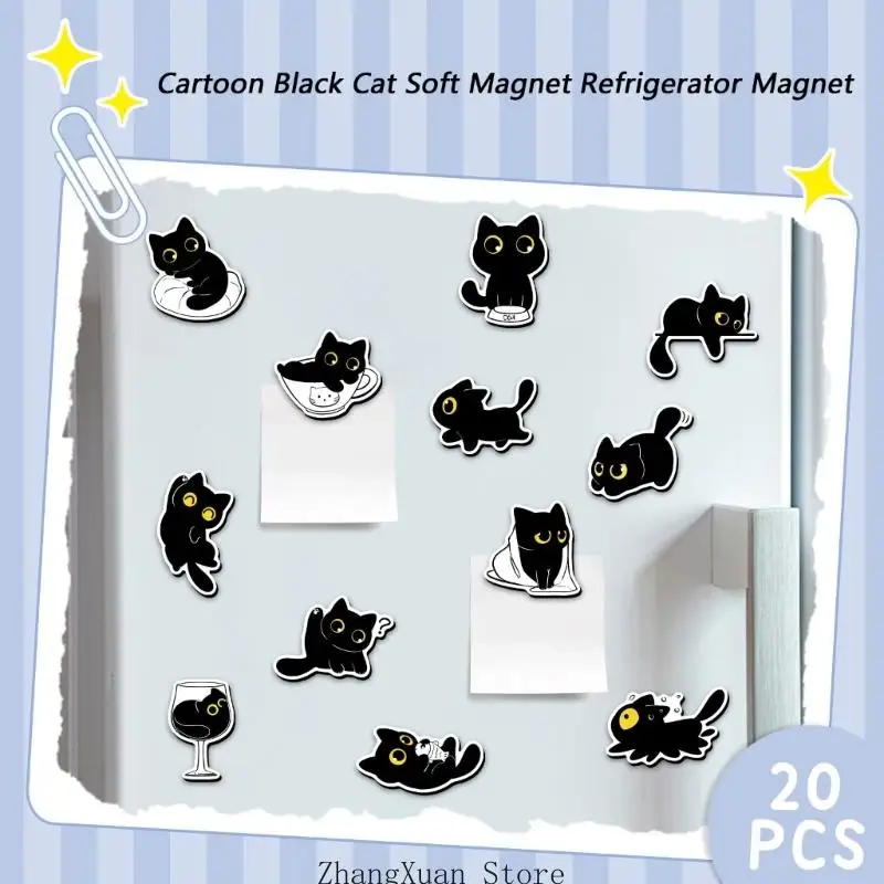 Küchen-Kühlschrank-Display-Set, 20 Cartoon-Tierfiguren mit weicher magnetischer Rückseite für Schrankfronten, Pinnwände und – Detail 4