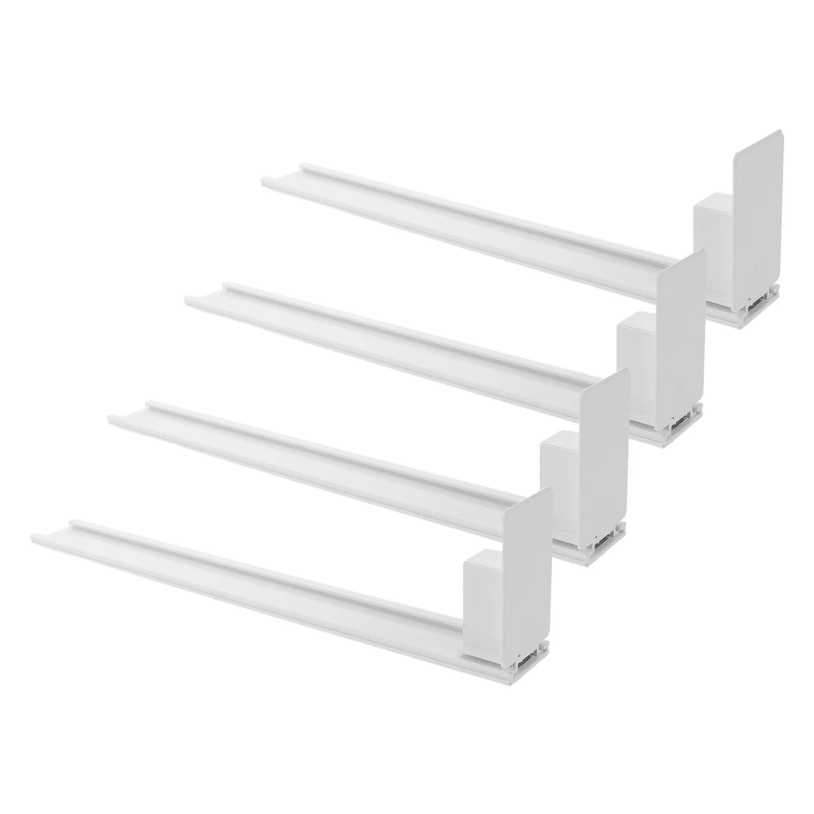 4Pcs Retail Shelf Pusher Automatic Spring-Loaded for Store Beverage Rack Smooth Glide Organizer Convenience Supermarket Display