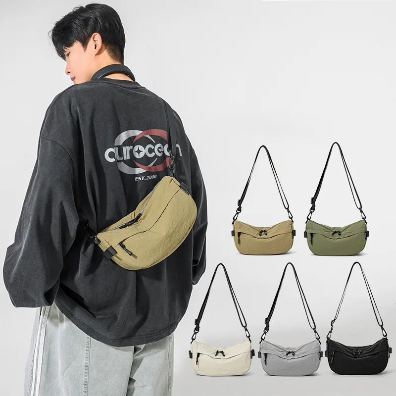 

Ultra Light Waterproof Nylon Crossbody Bag Unisex Functional Chest Pack Fashionable Large Capacity