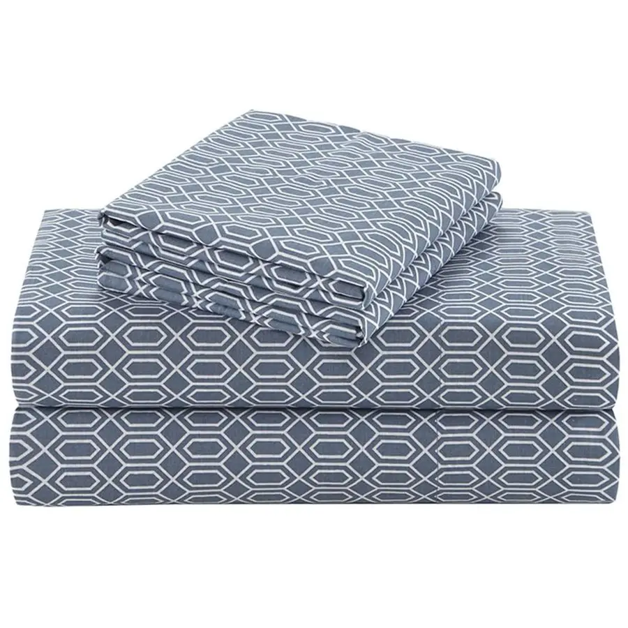 

100 Cotton Sheets Queen, Breathable, Naturally Cool Cotton Sheets, Soft Cotton Bed Sheets with 14 Elastic Pocket Fits up to 16 M