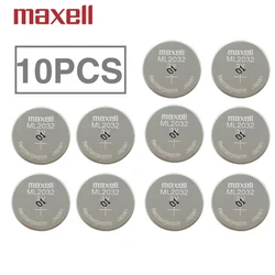 10PCS Original-MAXELL ML2032 3V Lithium Rechargeable Battery Replaces CR2032 DL2032 ECR2032 for Remote Motherboard Clock Toy